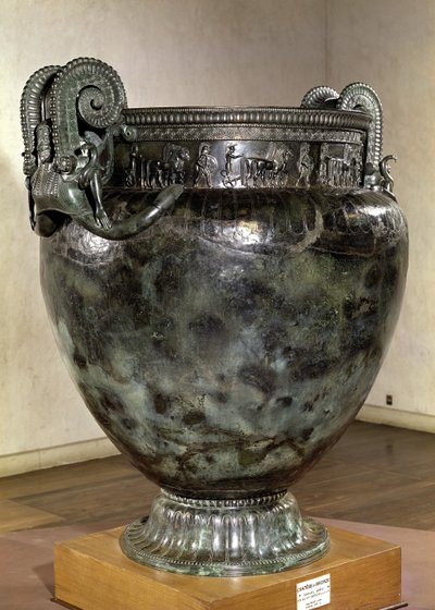 Krater, aus dem Grab einer Prinzessin von Vix (Bronze) von Greek